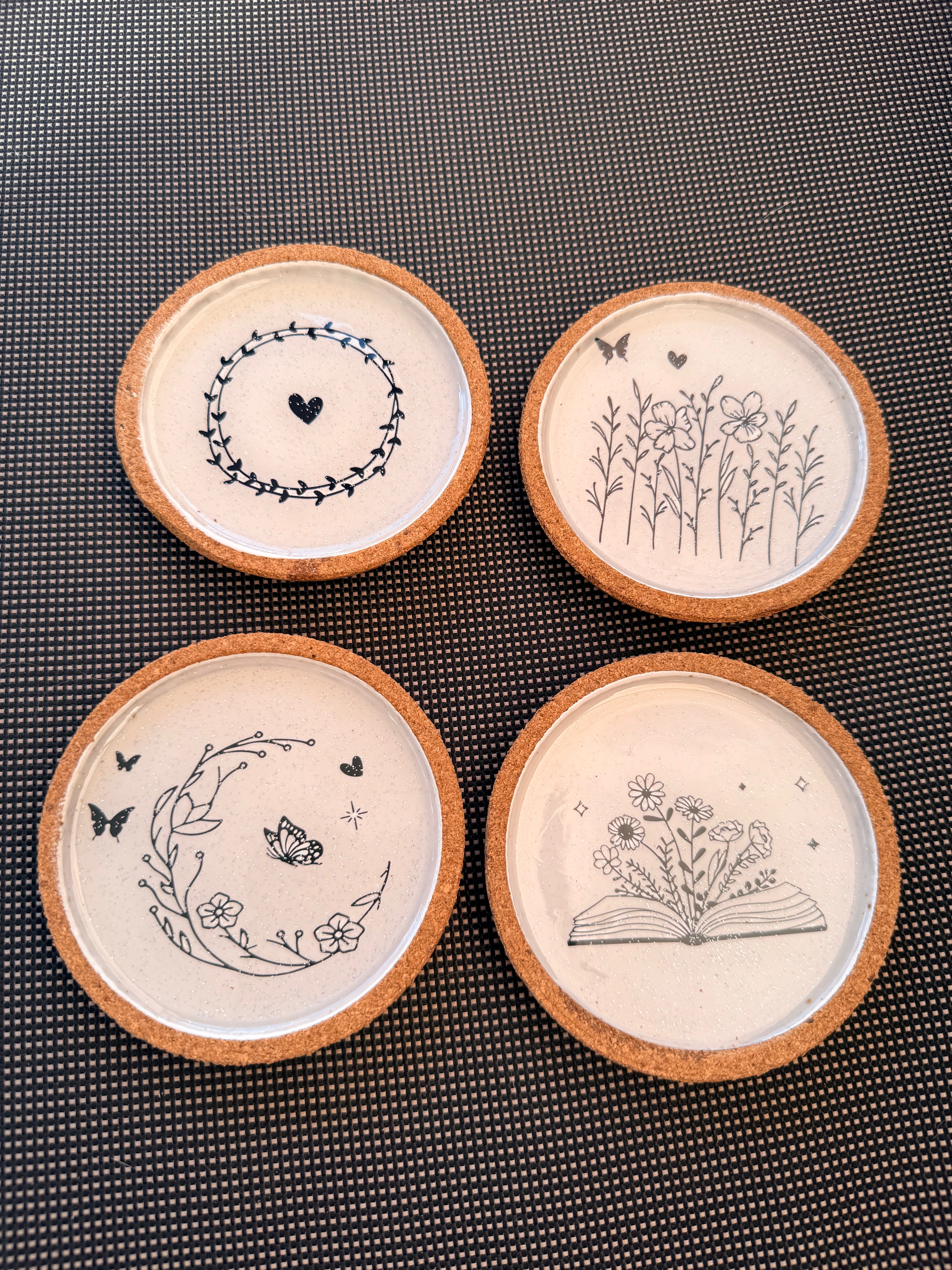 Onderzetters met decoratie