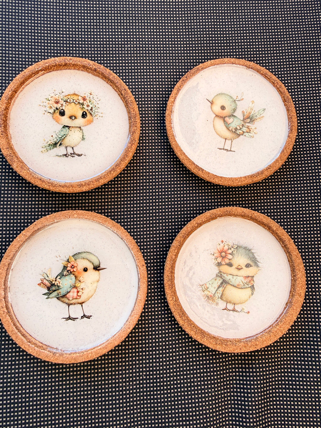 Leuke onderzetters met vogeltjes afbeelding